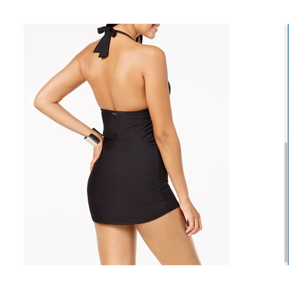 Calvin Klein Halter Liquid Swimdress - Picture 4 of 5